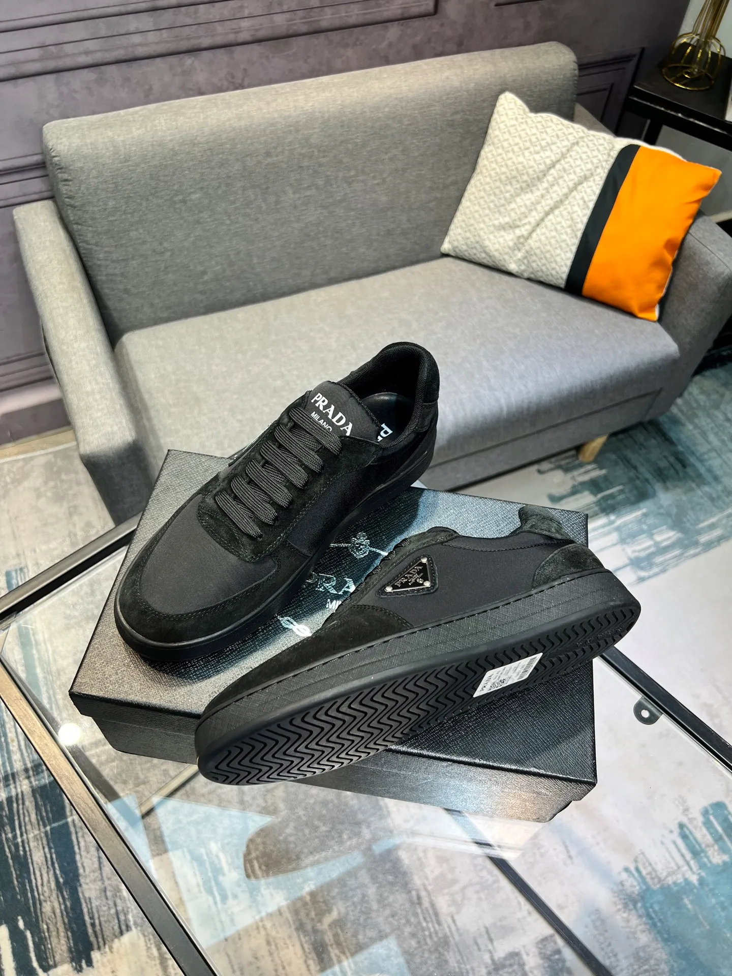Men's men's shoes 💰440 [PRADA—Prada] latest model 🙈original replica! 👟👟👟Available here. The workmanship is top-notch. The upper is made of Italian 🇮🇹Imported calfskin. ❗️Breathable genuine leather lining @Suitable for travel. The original version has an enlarged engraved sole, making it suitable for all kinds of travels, showing low-key luxury. Let quality speak for itself. Color: Size: 38-44